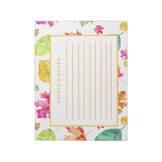 Herbstleaves Notizblock (Rotiert)