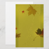 Herbstleaves Ornamente - Stationery Letterhead Briefpapier (Vorne/Hinten)