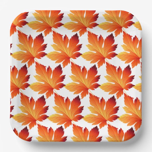 Herbstleaves Pappteller (Vorderseite)