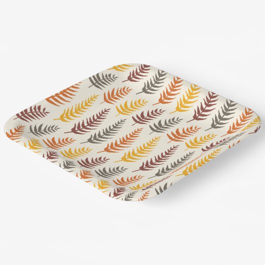 Herbstleaves Pappteller (Gewinkelt)