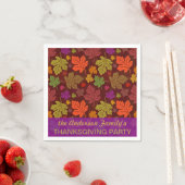 Herbstleaves Personalisiert Herbst Erntedank Party Serviette (Beispiel)