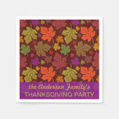 Herbstleaves Personalisiert Herbst Erntedank Party Serviette (Vorderseite)