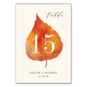 Herbstleaves | PERSONALISIERTE TISCHNUMMER (Vorderseite)