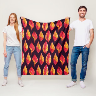 Herbstleaves Pinselstrich Pflanze Lover Muster Fleecedecke
