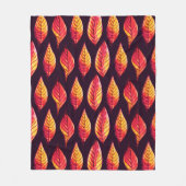 Herbstleaves Pinselstrich Pflanze Lover Muster Fleecedecke (Vorderseite)