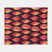 Herbstleaves Pinselstrich Pflanze Lover Muster Fleecedecke (Vorderseite (Horizontal))