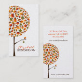 Herbstleaves Pop Tree Nature Business Card Visitenkarte (Vorne/Hinten)