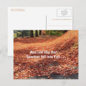Herbstleaves Postkarte (Vorne/Hinten)