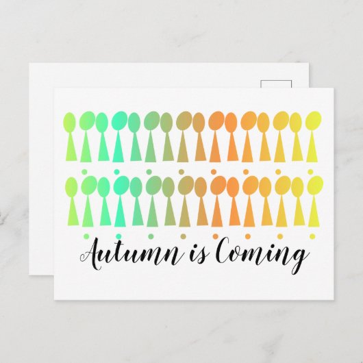 Herbstleaves Postkarte (Vorne/Hinten)