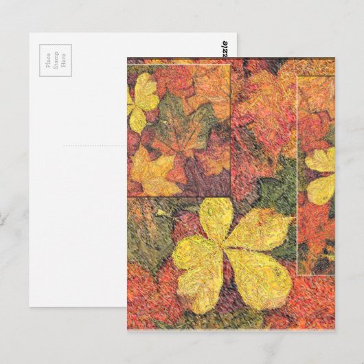 Herbstleaves Postkarte (Vorne/Hinten)