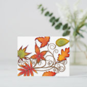Herbstleaves Postkarte (Stehend Vorderseite)