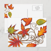 Herbstleaves Postkarte (Vorne/Hinten)