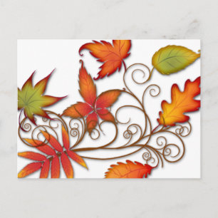 Herbstleaves Postkarte