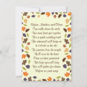 Herbstleaves Probe Dinner Gedicht Einladung 4x6 (Vorderseite)