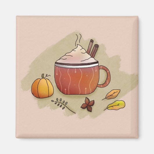 Herbstleaves & Pumpkaffee Magnet (Vorne)