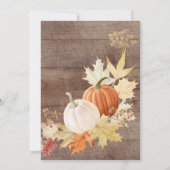 Herbstleaves Pumpkin BINGO Brautparty Game Einladung (Rückseite)