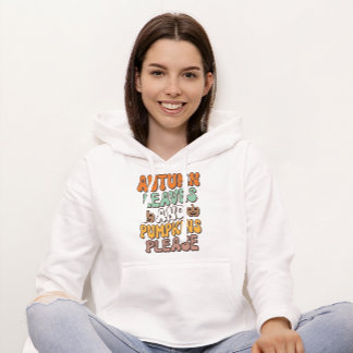 Herbstleaves & Pumpkin Bitte, Herbst Erntedank Hoodie