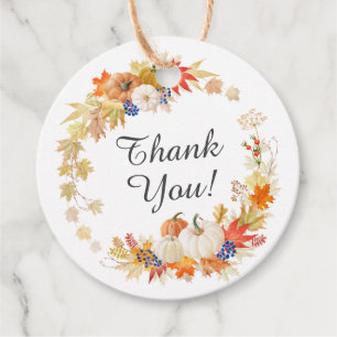 Herbstleaves Pumpkin Brautparty Gefälligkeitstag Geschenkanhänger