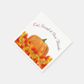 Herbstleaves & Pumpkin Erntedank Serviette (Ecke)
