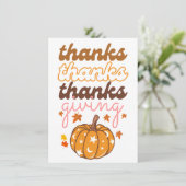 Herbstleaves Pumpkin Holiday Erntedank Karte (Stehend Vorderseite)
