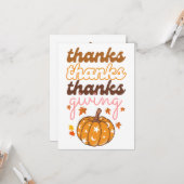 Herbstleaves Pumpkin Holiday Erntedank Karte (Vorderseite/Rückseite Beispiel)