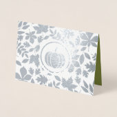 Herbstleaves & Pumpkin Luxus Erntedank Real Folienkarte (Vorderseite)