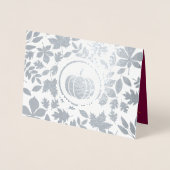 Herbstleaves & Pumpkin Luxus Erntedank Real Folienkarte (Vorderseite)