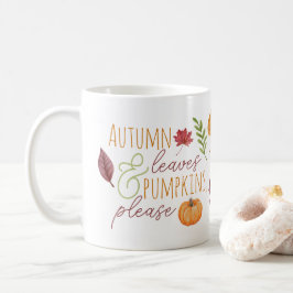 "Herbstleaves & Pumpkins, bitte" Fall Kaffeetasse
