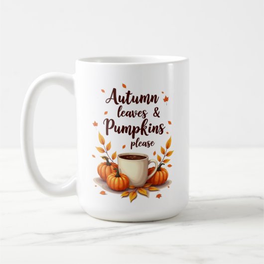 Herbstleaves & Pumpkins Bitte Kaffeetasse (Links)