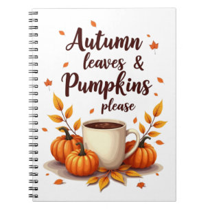 Herbstleaves & Pumpkins Bitte Notizblock