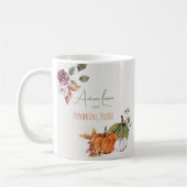 Herbstleaves & Pumpkins Bitte rustikale Wasserfarb Kaffeetasse (Links)