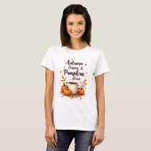 Herbstleaves & Pumpkins Bitte T-Shirt (Vorne ganz)