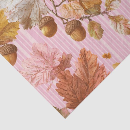 Herbstleaves & Pumpkins Nahtloses Muster Seidenpapier (Detail)