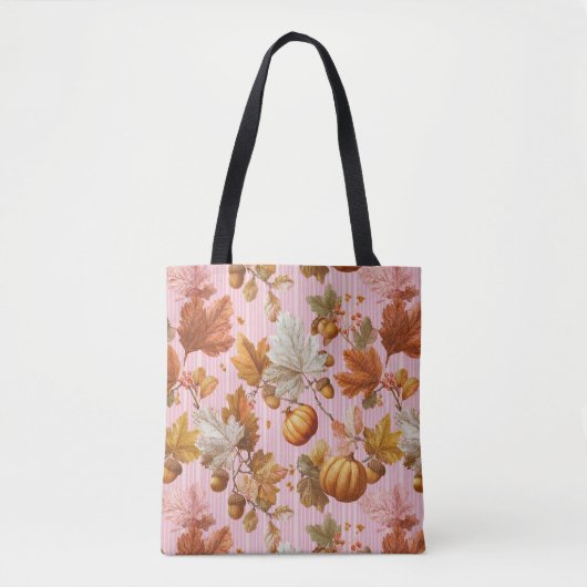 Herbstleaves & Pumpkins Nahtloses Muster Tasche (Vorderseite)