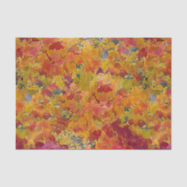 Herbstleaves Red Gold Orange Wasserfarbe Seidenpapier
