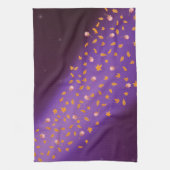 Herbstleaves & Rose Blaues Teetuch Geschirrtuch (Vertikal)