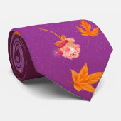 Herbstleaves & Rose Krawatte (Gerollt)