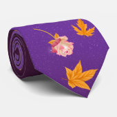 Herbstleaves & Rose Krawatte (Gerollt)
