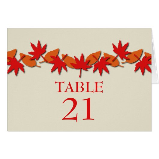 Herbstleaves: rote/orangefarbene Grenztafel (Vorderseite (Horizontal))