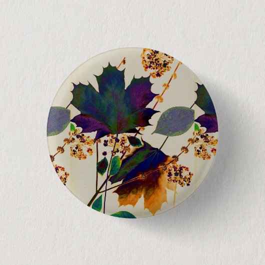 Herbstleaves Royal Colors Button (Vorderseite)