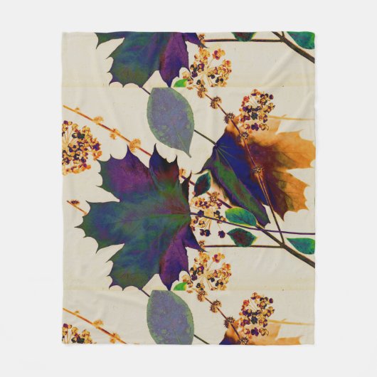 Herbstleaves Royal Colors Fleece Blanket (Vorderseite)