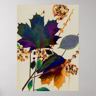 Herbstleaves Royal Colors Poster