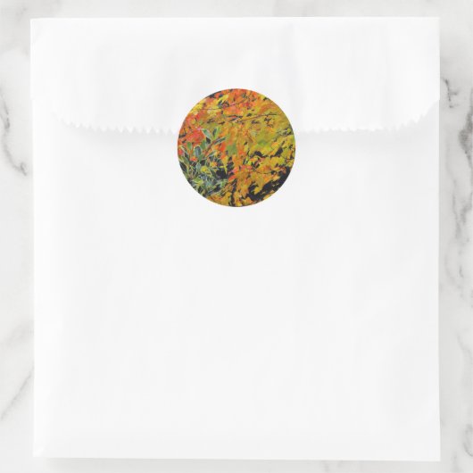 Herbstleaves Runder Aufkleber (Tasche)