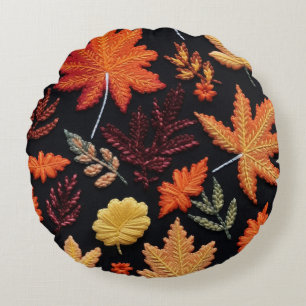 Herbstleaves Rundes Kissen