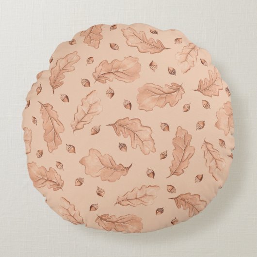 Herbstleaves Rundes Kissen (Vorderseite)