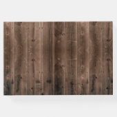 Herbstleaves Rustikale Barnholz-Hochzeit im Herbst Gästebuch (Rückseite)