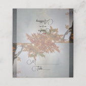 Herbstleaves rustikale Hochzeitsstimmung Platzkart Platzkarte (Außenseite Aufgefaltet)