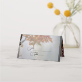 Herbstleaves rustikale Hochzeitsstimmung Platzkart Platzkarte (Vorderseite)