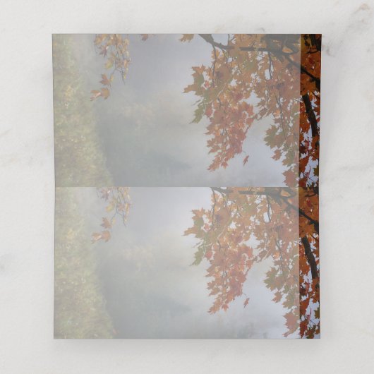 Herbstleaves rustikale Hochzeitsstimmung Platzkart Platzkarte (Innenseite Aufgefaltet)