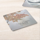 Herbstleaves rustikaler Hochzeitsplatz Untersetzer (angewinkelt)